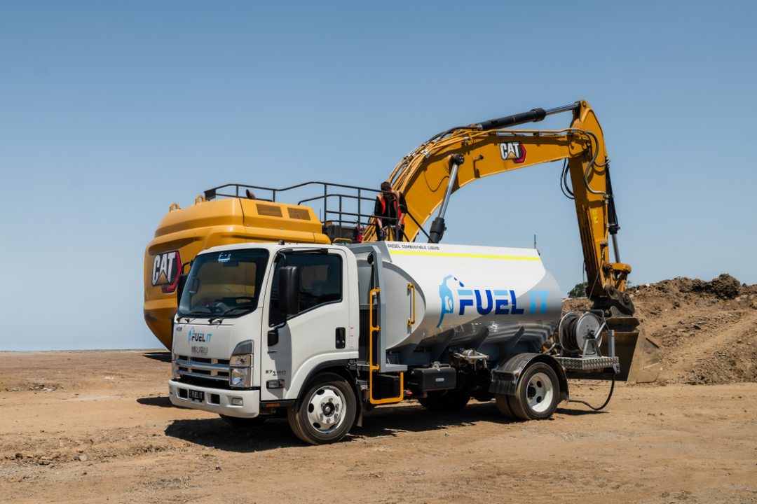 Fuel It truck refuelling plant on the RD Williams earthworks site at Rocklea