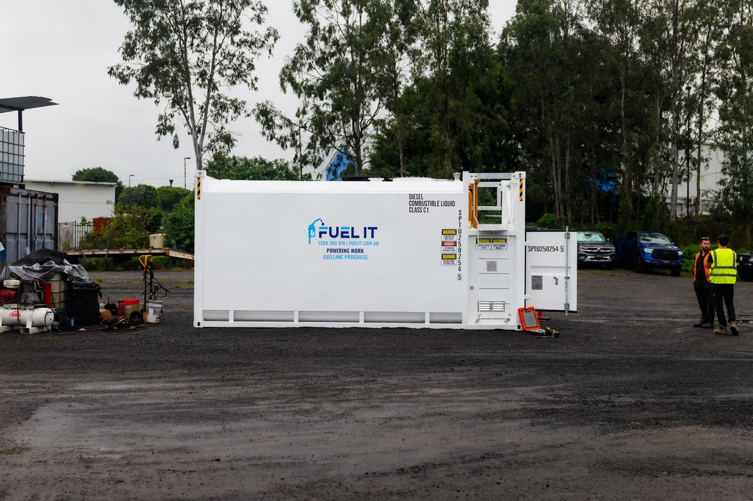 Fuel It 30,000L self-bunded diesel storage tank installed at the Total Civil and Haulage yard in Salisbury, Queensland