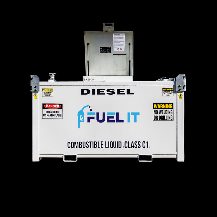 C64 Fuel Box Fuel It BOX 4500L — 12 V Fill-Rite Pro Diesel Tank with Joyquip Radar