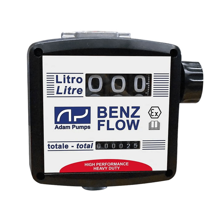ADAM BY PIUSI ATEX 3 Digit Mechanical Meter 25mm 20 - 120lpm Litre Display - GO Industrial - TF3A1X