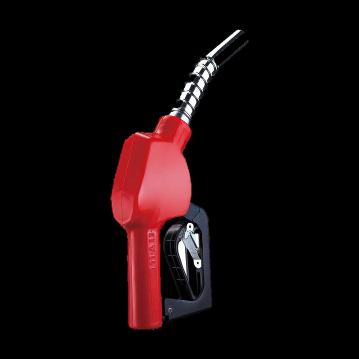 Automatic shut-off diesel nozzle supplied with the Fuel It portable poly diesel tank